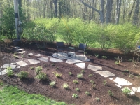 flagstone path landscape installation